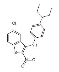 1-N-(5-chloro-2-nitro-1-benzothiophen-3-yl)-4-N,4-N-diethylbenzene-1,4-diamine Structure