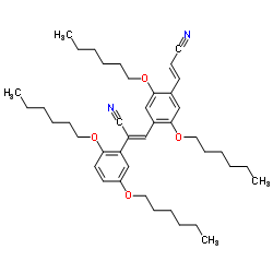 聚(2,5-二(己氧基)氰基对苯二亚甲基)结构式