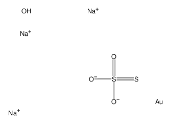 Gold(I) sodium thiosulfate hydrate Structure