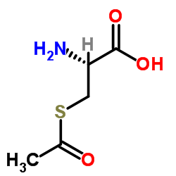 S-乙酰基-L-半胱氨酸结构式