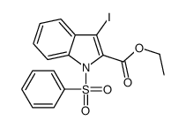 ethyl 1-(benzenesulfonyl)-3-iodoindole-2-carboxylate Structure