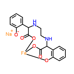 乙二胺二邻羟苯基大乙酸铁钠结构式