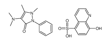 8-hydroxyquinoline-5-sulphonic acid, compound with 4-(dimethylamino)-1,2-dihydro-1,5-dimethyl-2-phenyl-3H-pyrazol-3-one (1:1) Structure
