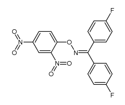 O-(2,4-dinitrophenyl)-p,p'-difluorobenzophenone oxime结构式