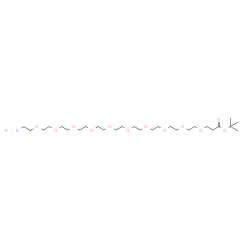 1-氨基-3,6,9,12,15,18,21,24,27,30-十氧杂三十三烷-33-酸叔丁酯结构式