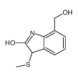 7-(hydroxymethyl)-3-methylsulfanyl-1,3-dihydroindol-2-one结构式
