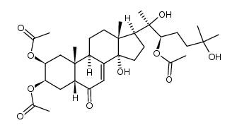 ecdysterone 2β,3β,22R-triacetate Structure