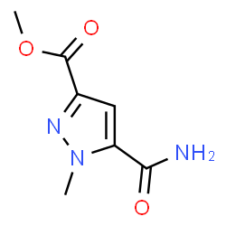 5-氨基甲酰基-1-甲基-1H-吡唑-3-羧酸甲酯结构式
