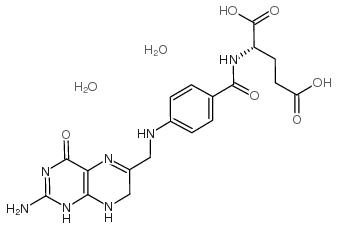 (2S)-2-[[4-[(2-amino-4-oxo-7,8-dihydro-1H-pteridin-6-yl)methylamino]benzoyl]amino]pentanedioic acid,dihydrate Structure