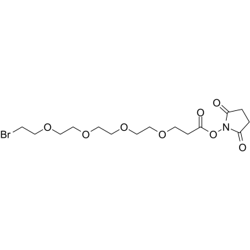 Bromo-PEG4-NHS ester结构式