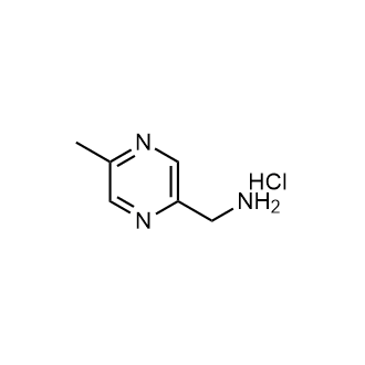 (5-甲基吡嗪-2-基)甲胺盐酸盐结构式