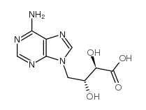 4-(6-氨基-9H-嘌呤-9-基)-4-脱氧-D-赤酮酸结构式