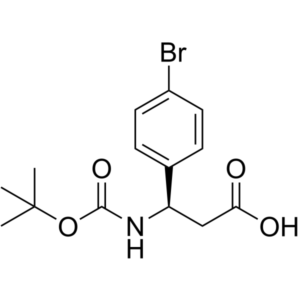 Boc-4-溴-L-Beta-苯丙氨酸结构式