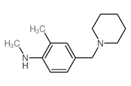 Benzenamine, N,2-dimethyl-4-(1-piperidinylmethyl)- Structure