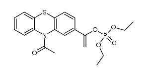 phosphoric acid 1-(10-acetyl-10H-phenothiazin-2-yl)-vinyl ester diethyl ester结构式