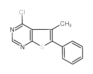 4-氯-5-甲基-6-苯基噻吩并[2,3-d]嘧啶结构式