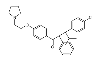 (2R,3S)-3-(4-chlorophenyl)-4-methyl-2-phenyl-1-[4-(2-pyrrolidin-1-ylethoxy)phenyl]pentan-1-one Structure