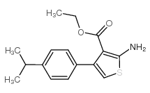2-氨基-4-(4-异丙基苯基)噻吩-3-羧酸乙酯结构式
