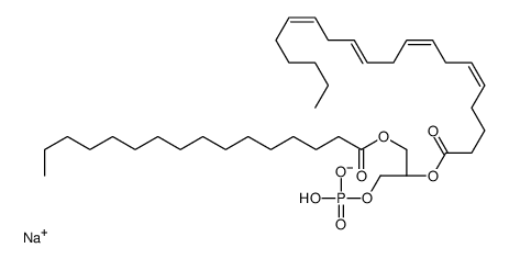 sodium,[(2R)-3-hexadecanoyloxy-2-[(5Z,8Z,11Z,14Z)-icosa-5,8,11,14-tetraenoyl]oxypropyl] hydrogen phosphate结构式