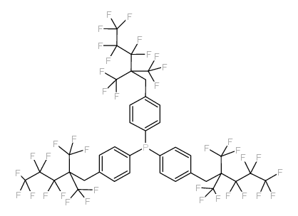 三[4-(3,3,4,4,5,5,5-七氟-2,2-双(三氟甲基)戊基)苯基]膦结构式