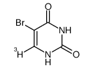 5-bromo-6-tritio-1H-pyrimidine-2,4-dione Structure