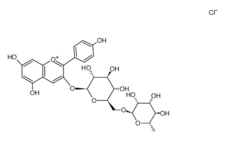 Pelargonidin-3-O-rutinosde chloride Structure