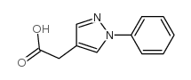 (1-苯基-1H-吡唑-4-基)乙酸结构式