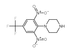 1-[2,6-DINITRO-4-(TRIFLUOROMETHYL)PHENYL]PIPERAZINE Structure