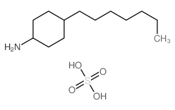 4-heptylcyclohexan-1-amine,sulfuric acid Structure