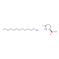 5-oxo-L-proline, compound with dodecylamine (1:1)结构式