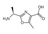 2-((S)-1-Amino-ethyl)-5-methyl-oxazole-4-carboxylic acid结构式