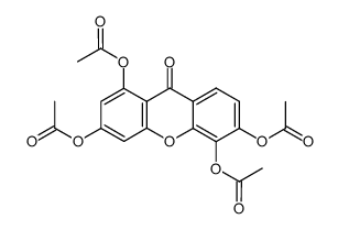 1,3,5,6-tetrahydroxyxanthone tetraacetate结构式