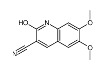 6,7-dimethoxy-2-oxo-1H-quinoline-3-carbonitrile结构式