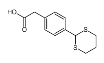 2-[4-(1,3-dithian-2-yl)phenyl]acetic acid Structure