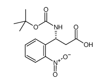boc-(r)-3-amino-3-(2-nitro-phenyl)-propionic acid Structure