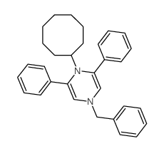 4-benzyl-1-cyclooctyl-2,6-diphenyl-pyrazine Structure