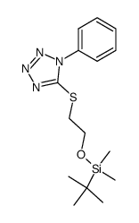 5-((2-((tert-butyldimethylsilyl)oxy)ethyl)thio)-1-phenyl-1H-tetrazole结构式