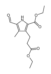ethyl 5-formyl-3-(2-ethoxycarbonyl)ethyl-4-methyl-1H-pyrrole-2-carboxylate Structure