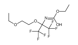 ethyl N-[2-(2-ethoxyethoxy)-1,1,1,3,3,3-hexafluoropropan-2-yl]carbamate结构式