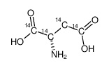 L-Aspartic acid-UL-14C Structure