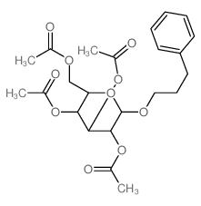 b-D-Glucopyranoside,3-phenylpropyl, tetraacetate (9CI) Structure