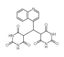 5-[quinolin-4-yl-(2,4,6-trioxo-1,3-diazinan-5-yl)methyl]-1,3-diazinane-2,4,6-trione结构式