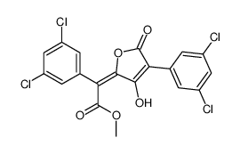 methyl 2-(3,5-dichlorophenyl)-2-[4-(3,5-dichlorophenyl)-3-hydroxy-5-oxofuran-2-ylidene]acetate Structure