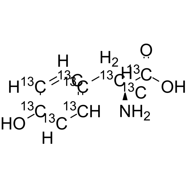 L-Tyrosine-13C9 structure