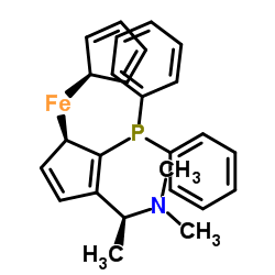 (S)-(+)-N,N-二甲基-1-(2-联苯膦基)二茂铁乙胺结构式
