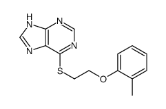 6-[2-(2-methylphenoxy)ethylsulfanyl]-7H-purine Structure