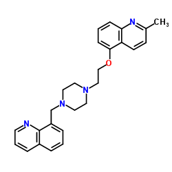 2-methyl-5-[2-[4-(quinolin-8-ylmethyl)piperazin-1-yl]ethoxy]quinoline结构式