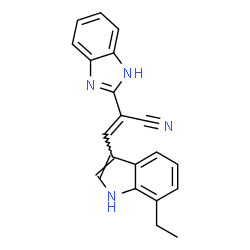 1H-Benzimidazole-2-acetonitrile,alpha-[(7-ethyl-1H-indol-3-yl)methylene]-(9CI)结构式