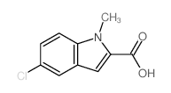 5-氯-1-甲基-1H-吲哚-2-羧酸结构式