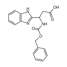 3-(1H-benzoimidazol-2-yl)-3-benzyloxycarbonylamino-propionic acid结构式